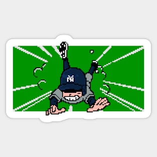 8-Bit Baseball Slide - New York Sticker